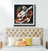 Electronic Waves Wrapped Canvas